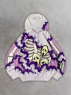 Gothic 3D Skeleton Print Hoodie