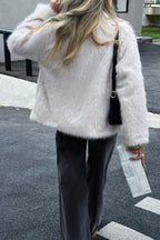 Soft Plush Casual Long Sleeve Coat