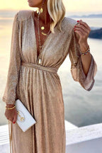 Romina Boutique Twinkle and Shine Bell Sleeve Cocktail Party Dress Designer Edit