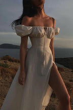 Tie Strap Split Hem Maxi Dress
