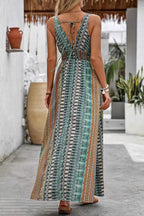 Chic V Neck Maxi Boho Dress