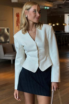 Elegant VNeck Office Blazer