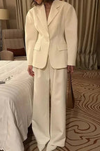 Turn Down Collar Casual Blazer