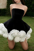 Rose Strapless Corset Graduation Party Dress