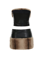 Allisson Furry Leather Tube Set