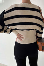 CutOut Waist Striped Sweater