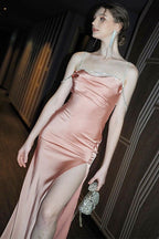 Crystal Chain LowBack Slip Dress