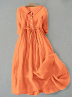Salomé Chic Linen and Blend Dress Evening Wear Edit