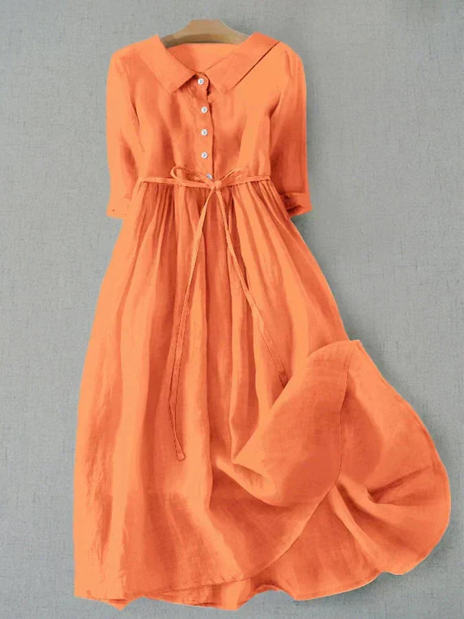 Salomé Chic Linen and Blend Dress Evening Wear Edit