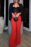 Black tailored suit jacket
