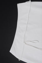 Sexy Lace Trim Tie Back Slim Skirt Set