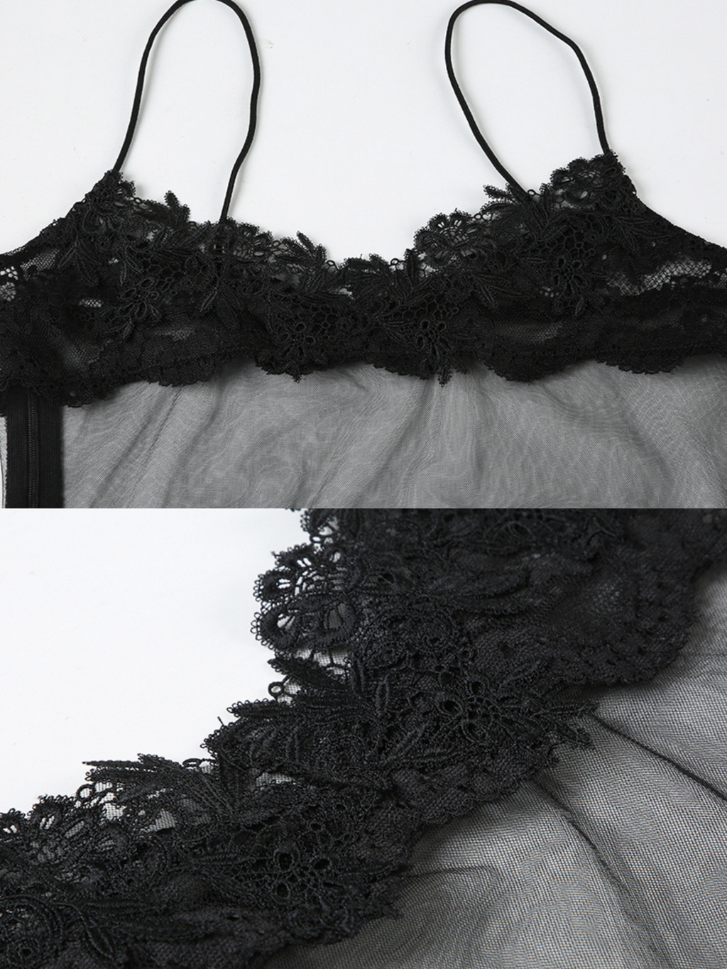 Celine Lace See-Through Mini Dress