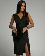 Caridad Minimalist Fashion Dress Elevated Occasion Wear