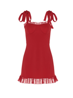 Daniela Bow Detail Mini Dress