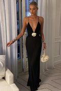 Deep VNeck OpenBack Party Dress