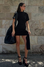 Lace Up Bodycon Mini Dress