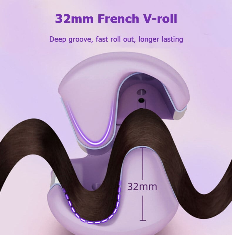 french wave hair curling iron