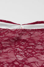 Lace Bustier Ruffle Hem Cocktail Dress
