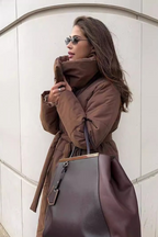 Cotton Padded Stand Collar Long Warm Loose Overcoat