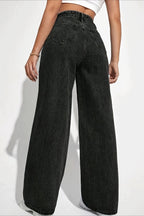 High Waist Chic Straight Relaxed Jeans