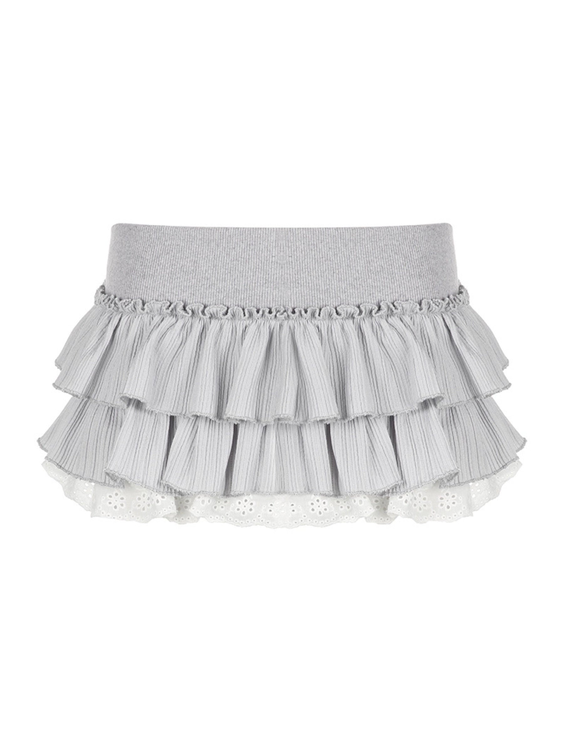 Layna Low Waist Ruffle Mini Skirt