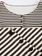 September Striped Cardigan Shorts Set
