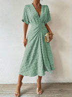 Heather Effortless Swiss Dot Ruffle Dress Designer Edit