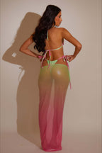 Sexy Gradient Triangle Three Piece Swim Set