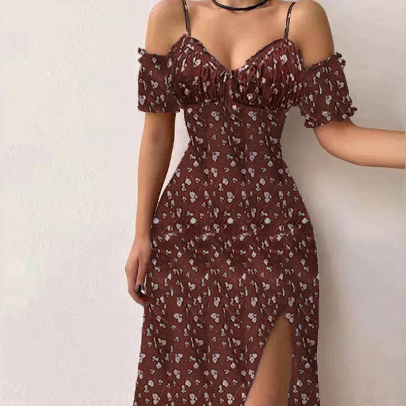 Bruna Aesthetic V Neck Cocktail Dress Designer Edit
