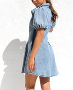 Denim Rue Mini Dress Blue