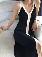 Marcela Aesthetic V Neck Dress Everyday Luxe Edit