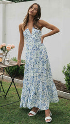 River Maxi Dress Blue