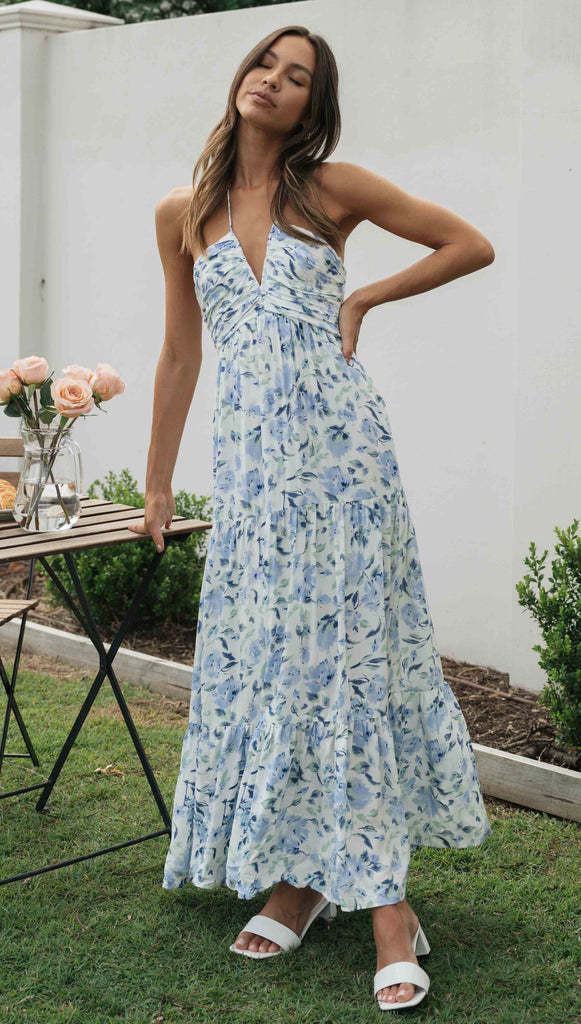 River Maxi Dress Blue
