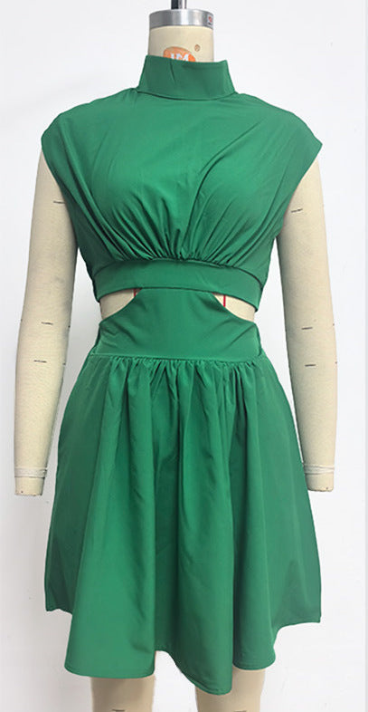 Glorina Mini Dress Dark Green