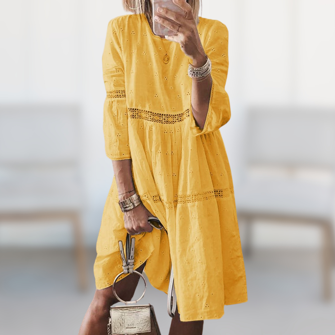 Ainhoa Aesthetic Embroidered Dress Evening Wear Edit