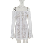 Reverie Off Shoulder Dress White