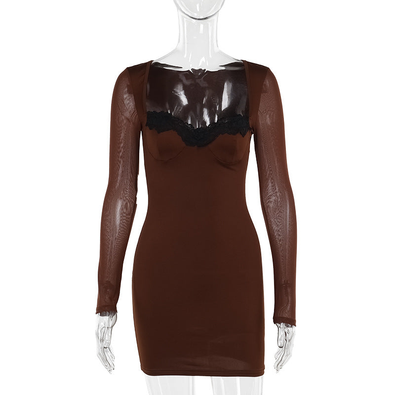 Connie Mini Dress Brown