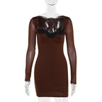 Connie Mini Dress Brown