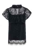 Cass Cream Lace Overlay Short Sleeve Top - 3 Colors