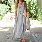 Jenny Effortless V Neck Maxi Dress Elevated Occasion Wear