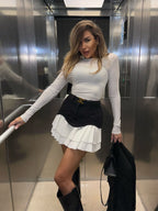 Ruffle Cloud Layered Skirt - Not Denim