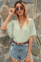 Dream Date Swiss Dot Lace Top - 5 Colors