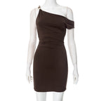 Gans Mini Dress Brown