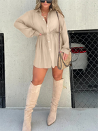 Belén Stylish Satin Overall Mini Dress for Women Classy Everyday Look