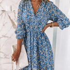 Abigail Minimalist Floral Print Dress for Women Everyday Luxe Edit