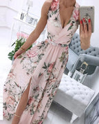 Julia Chic Sleeveless Beach Dress for Women with a Deep V Neck Premium Wardrobe Essential
