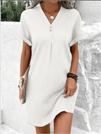 Abigail Premium V Neck Dress Elevated Occasion Wear