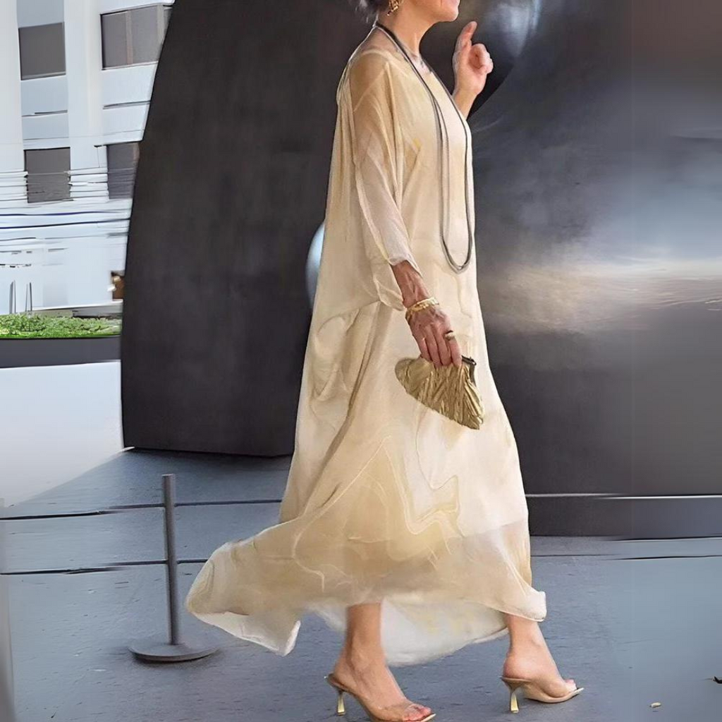 Agustina Exclusive Silk Chiffon Dress Chic Silhouette Collection