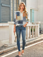 Half Sleeve V Neck Blouse