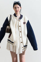 Varsity-Style Cardigan Jacket